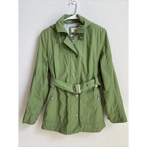 Vintage Gallery Women’s Green Belted Hooded Jacket - Small
